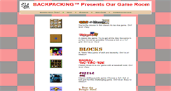 Desktop Screenshot of games.backpacking.com